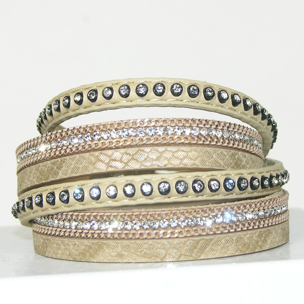 LAST ONE! Sparkling Snake Print Wrap Bracelet